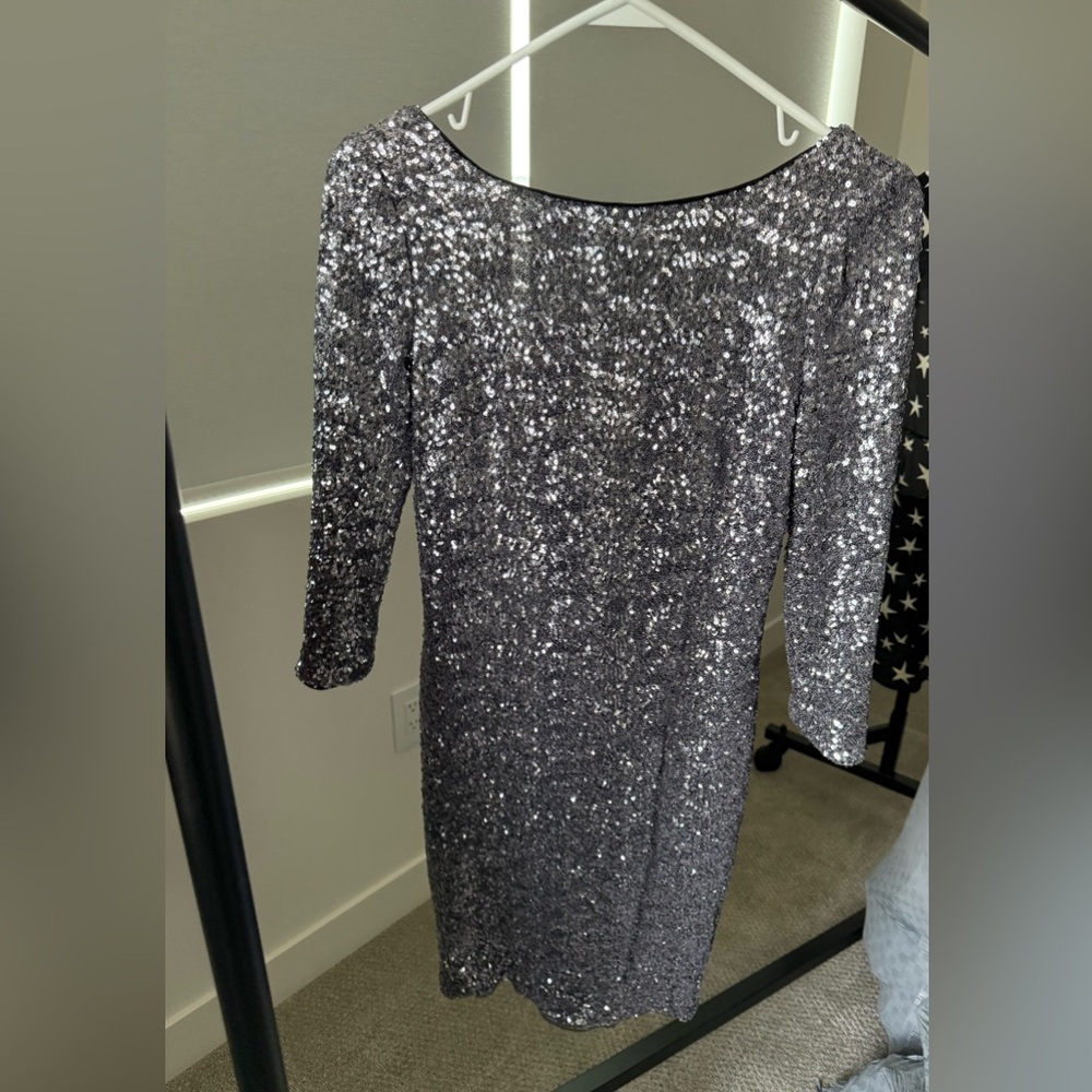 Aqua Shimmering Silver Dress